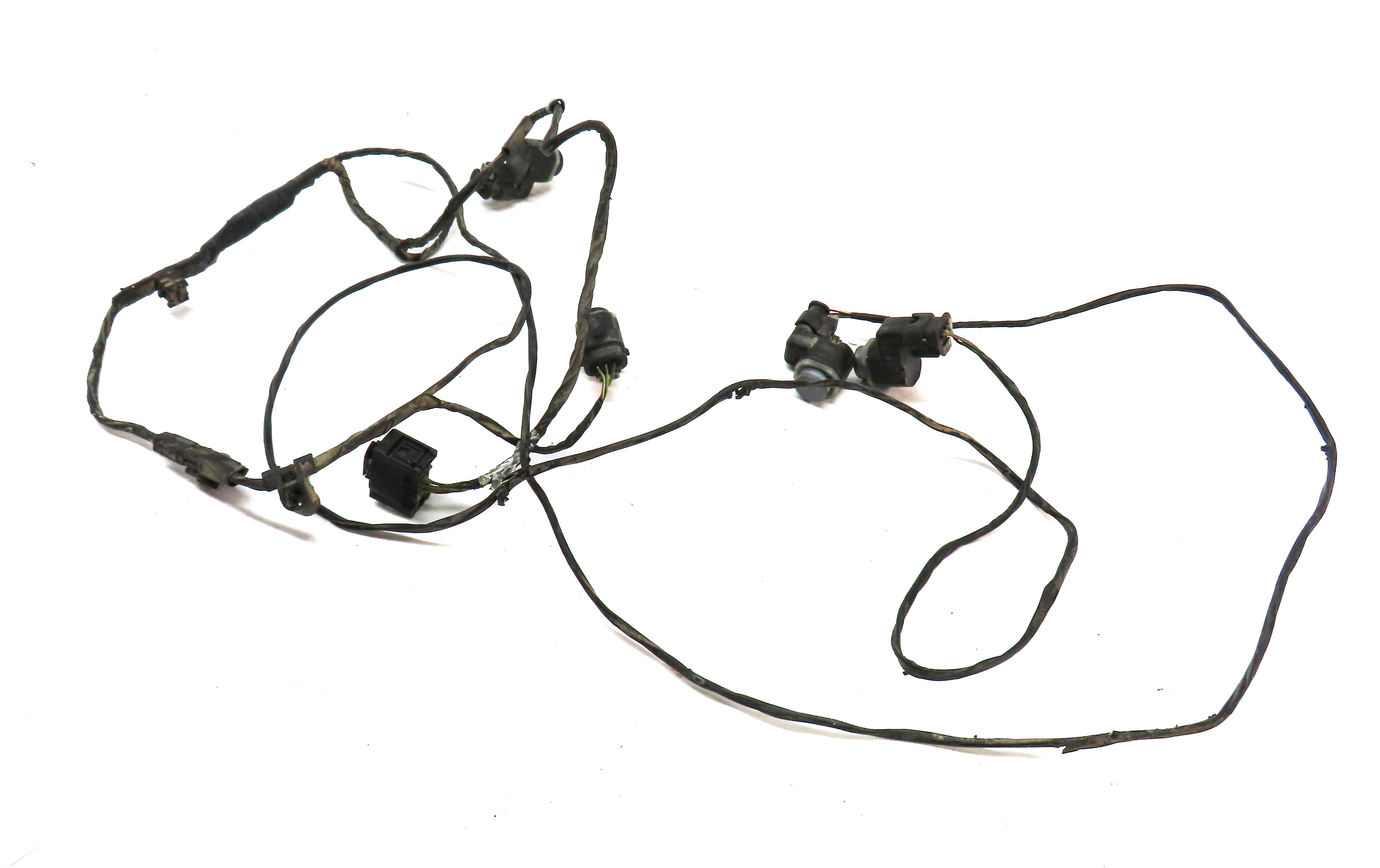 13 BMW X5 E70 REAR PARK ASSIST PDC DISTANCE CONTROL SENSOR SET w/HARNESS (GRAY) — exact item pictured